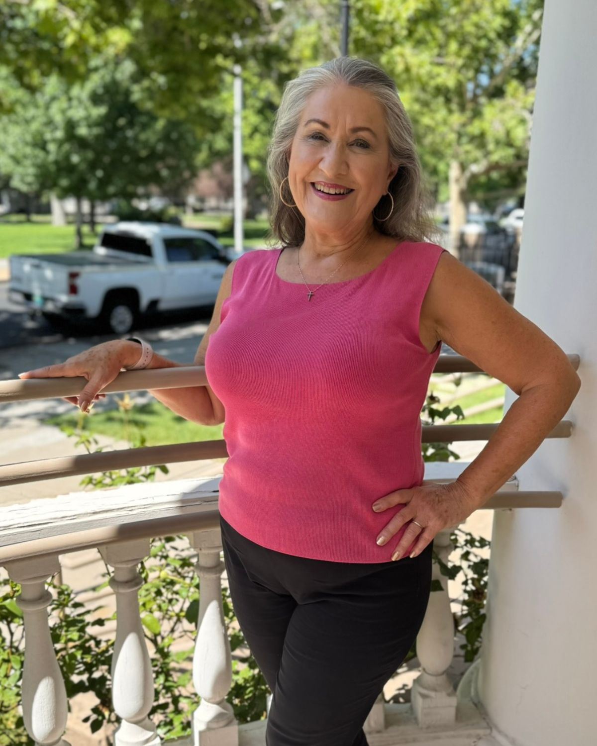 Picture of Michelle Silva Watkins looking at the camera and smiling