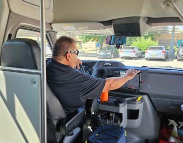 Rio Metro Operator Severo Aragon Using Dispatch Tablet